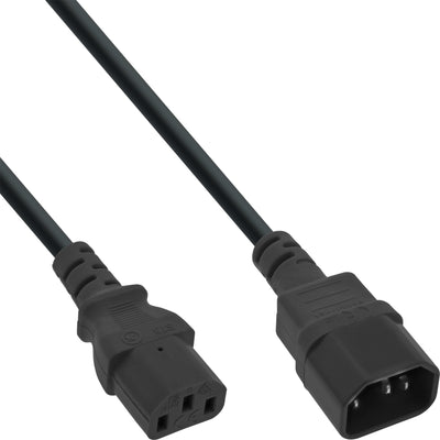 Inline Cable Power 3 Pines IEC C13 a C14 Male a Female Black 0,3M — image 1