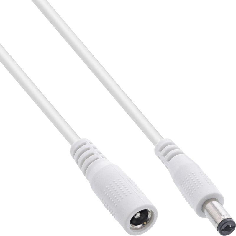 Inline Cable Extensión Cc , Plug Cc Male/Female 5,5X2,1MM, White 3M