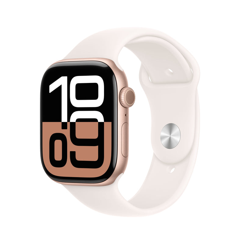 Apple Watch Series 10 GPS + Cellular 46MM Rose Oro Aluminium Funda Con Luz Blush Sport Band - M/L