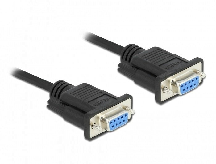 Delock RS-232 Cable Serie D-sub 9 Connector Female a Female Nullmodem With Narrow Housing Connector - Cts Rts