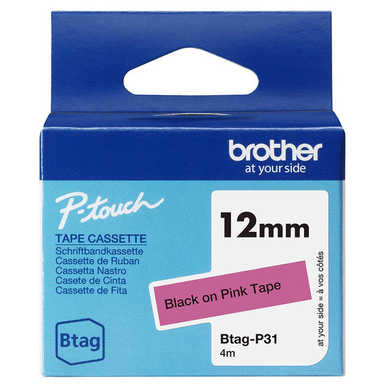Brojoher Tape BTAGP31 / BTAG-P31 Black Sobre Pink