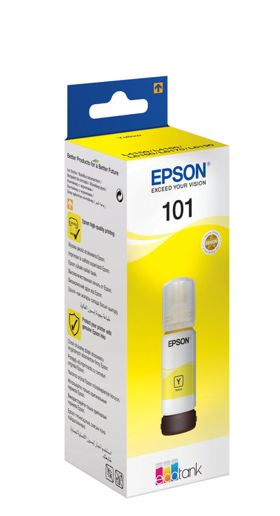 Epson 101 70ML Yellow Genuine Depósito Ink Epson L4260 L4266 L6190 L6260 L6270 L6276 L6290 Ecotank L14150 L629 — image 1