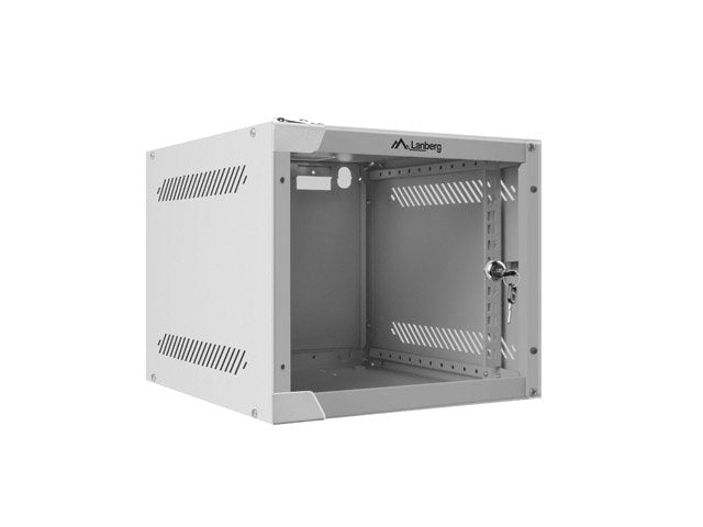 Lanberg Cabinet Rack 10 Assembly Wall 4U / 280X310 Autoarmas (paquete Flat With Door Glass Grey