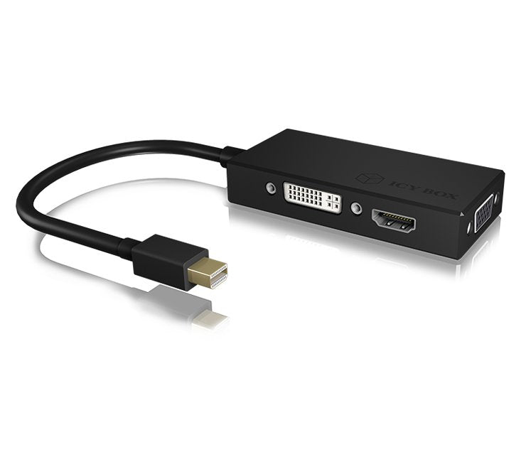 Icy Box IB-AC1032 Mini DisplayPort DVI-d + VGA (d-sub) + HDMI Black