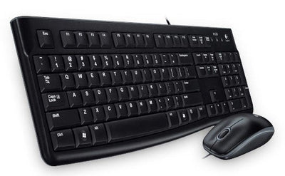 Logitech Desktop MK120 Keyboard Mouse Included USB Qwertz Eslovaco Black — image 1