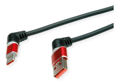 Roline USB 2.0 Cable Type-c - Type a M 360 Rotation Black Red 2M — image 1