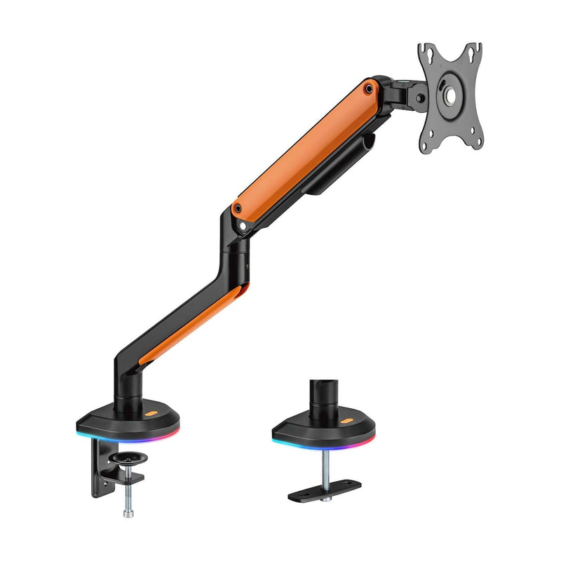 Aisens Desk Mount RGB Gaming Contrapeso Rotating And Tilt Monitor/TV 9KG (3 Pivots 1 Arm 17-32, Negro-nar