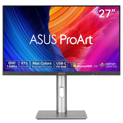 ASUS Monitor Proart Display PA278CGRV Professional 27 Black/Silver Qhd, Ips, Hdmi, Dp, Usb-c, USB Hub 144HZ Pa — image 1
