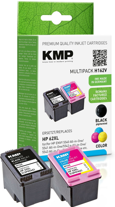 Kmp Ink 62XL 1741,4005, 12ML, 11,5ML, 600 Páginas, 415 Páginas, 2 Pieces Multipack — image 1