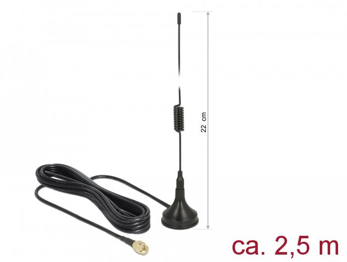 Delock Antenna LTE Sma St. 2DBI Starr Omni. RG-174 2,5M Outdoor