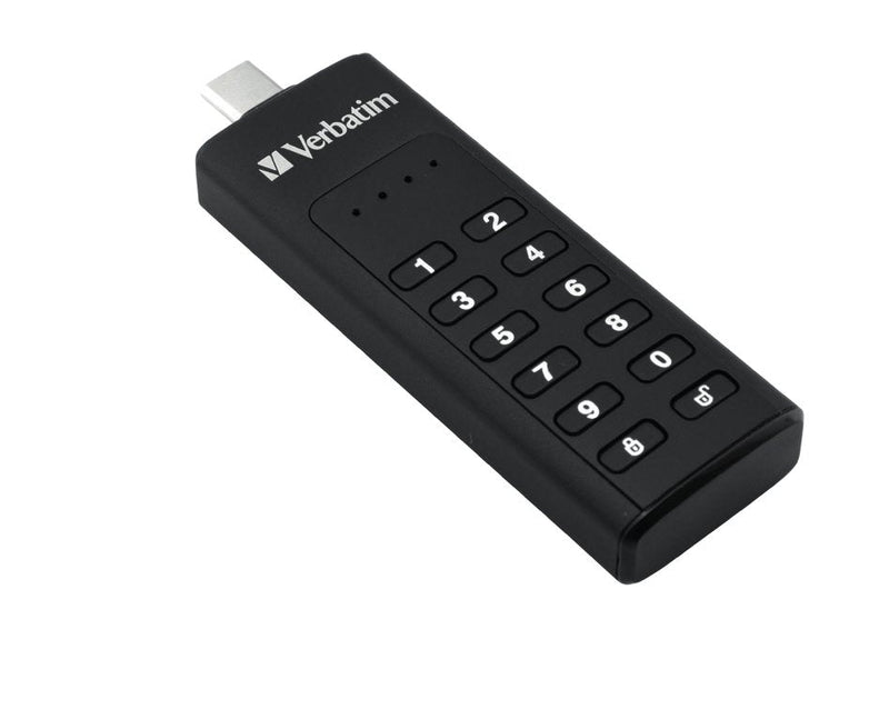 Verbatim USB 3.2 USB Flash Drive 64GB, Secure, Keypad, AES-256-BIT