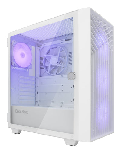 Coolbox PC Case Box ATX Gaming GA300 Grid Line White COO-CHA-GA300W-0 — image 1