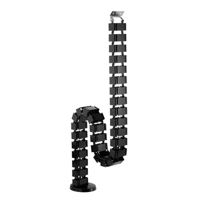 Inline Pasacables Flexible Escritorios Regulables Height 4 Compartimentos, 68X36MM Max. 1,28M, Black — image 1