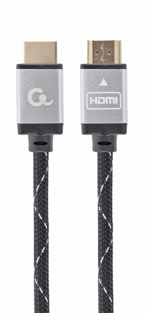 Gembird HDMI Cable High Speed Ethernet ''select Plus Series'', 1M Trenzado Grey — image 1