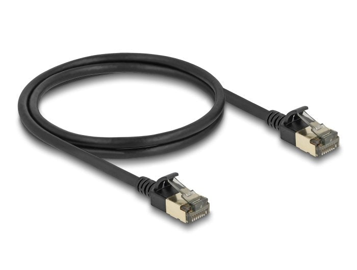 Delock 80339 RJ45 Network Cable CAT.8.1 F/FTP Slim Pro 1M Black
