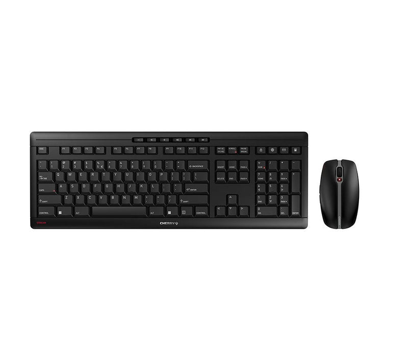 Cherry Keyboard English + Mouse Stream Desktop Recharge RF Wireless QWERTY Black