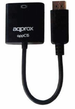 Approx Adapter DisplayPort a VGA - Resolution Up To 1200P - 60HZ - Standard 1.1A