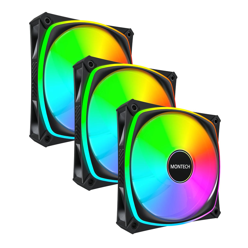 Montech Fan PC RX120 Pro 12CM White 3 Pieces