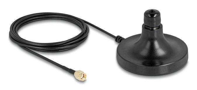 Delock Magnetic Antennen Base 1 X N Connector Female a 1 X Rp-sma Connector Male ULA100 3M Outdoor Black