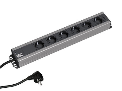 Bachmann Power Strip 19 6 Sockets 90° Black 2,0M — image 1