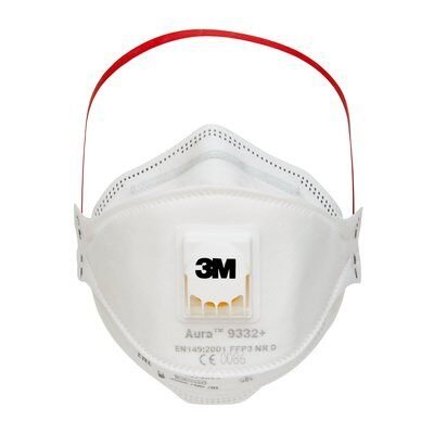 3M Aura Comfort Cool Flow Pack 5 Mascarillas Particulas FFP3 - Desechable - With Valve - Altos Niveles — image 1