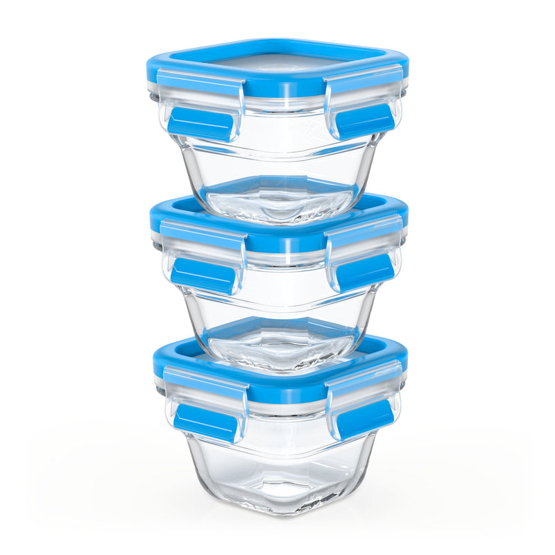 Emsa Clip & Close N10507 Plaza Establecer Blue Transparent 3 Pieces