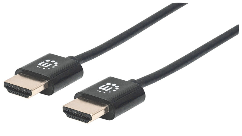Manhattan HDMI Cable Male a Male Hec, Arc, 3D, 4K, Blindado, Black 1.8M
