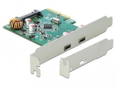 Delock Cards Pci Express X4 - 2 X USB Type-c™ Female — image 1
