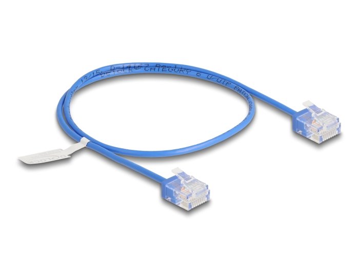 Delock RJ45 Network Cable CAT.6 UTP Ultra Slim 0,5M Aal With Kurzen Machon