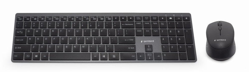 Kit Wireless Keyboard Mouse Retroiluminado Pro Business Slim Diseã? Or Es Black