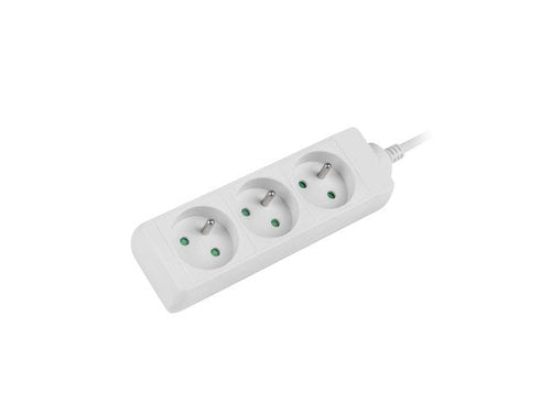 Lanberg PS0-03E-0150-W Base Múltiple 1,5M 3 Salidas AC Indoor White — image 1