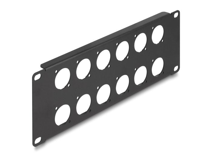 Delock 88054 Patchpanel Tipo-d 10, 12 Ports 2U Black