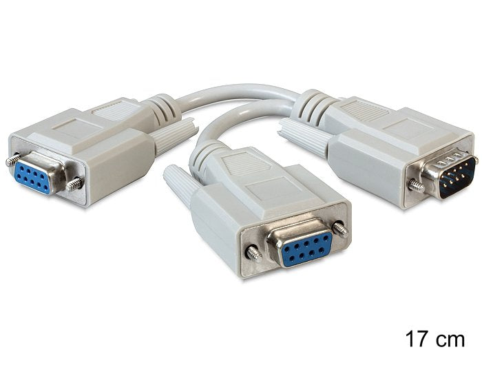 Delock 65403 Adapter D-SUB9 - 2X D-SUB9 M/H/H 0.17M