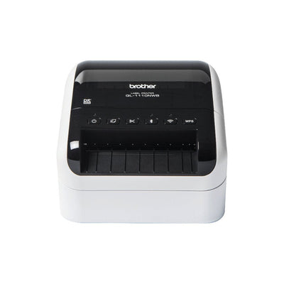 Brother Printer Labels QL-1110NWBC Thermal Wide Label 103MM Usb-Wi-Fi-Bluetooth-Ethernet White And Black — image 1