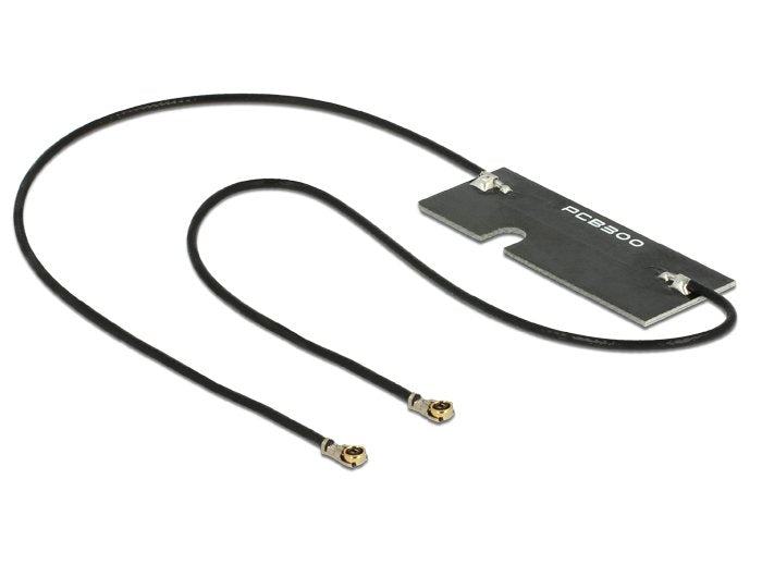Delock WLAN Double Antenna Mhf Iv Hsc MXHP32 Kompatibler Connector Male 802.11 AC a H B G N 3-5 dBi 2X150MM Pc