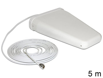 Delock 88808 LTE Band 20/1/3/7 Antenna N Jack 8 ~ 9 dBi 5.0M RG-58 Directional White Outdoor — image 1