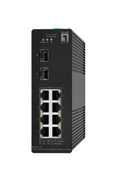 Levelone Switch 10X Ge IGS-2110P 2XSFP, 8X PoE Outputs — image 1