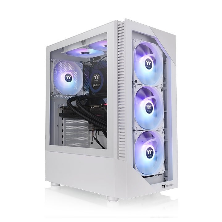 Thermaltake PC Case View 200 Tg ARGB Snow, CA-1X3-00M6WN-00