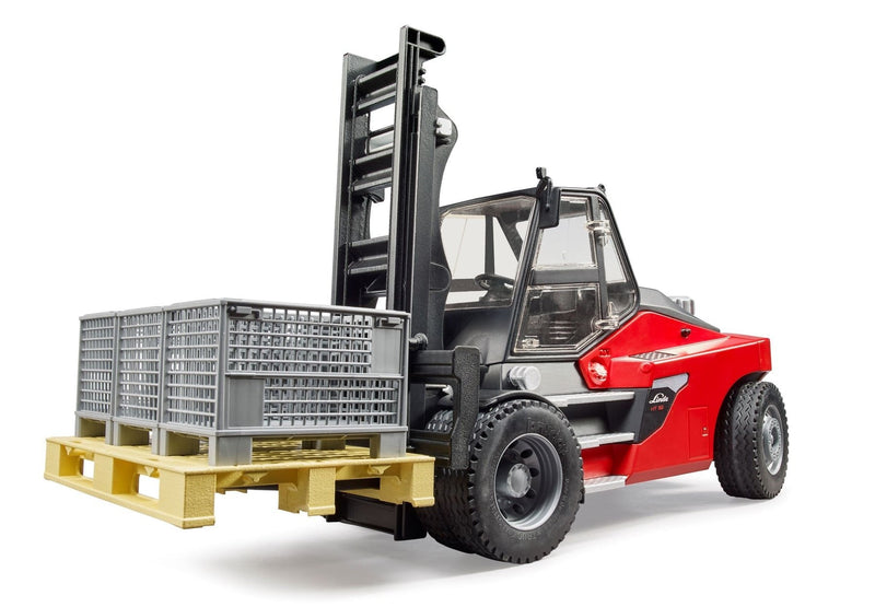 Bruder Wheelbarrow Elevadora Linde HT160 With Palet Red/Black Includes 3 Boxes Mesh 2513
