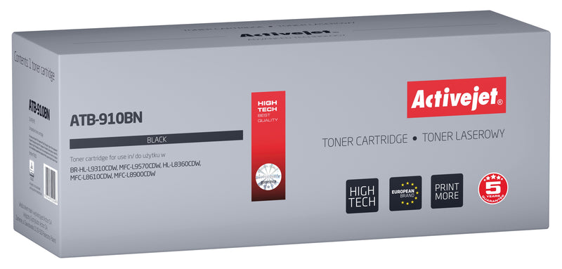 Activejet Toner ATB-910BN (sustitución Brother TN-910BK Supreme 9000 Páginas Black