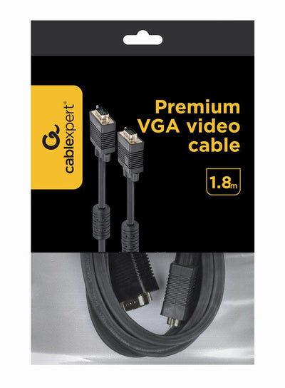 Gembird Cable VGA D-sub M/M 2 Ferritas 1.80M Black CC-PPVGA-6B — image 1