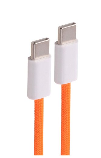 Shiverpeaks USB-C Cable Charging 2.0, 240W, Orange, Textil, 1M