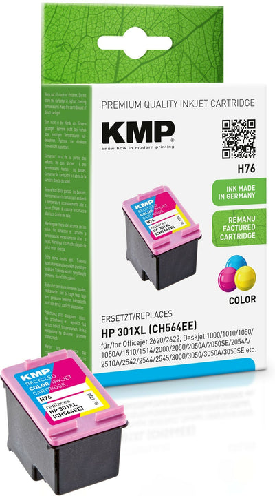 Kmp Cartridge HP CH564EE NR.301XL Colour 350 S. H76 Recargado — image 1