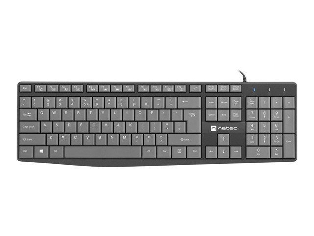 Natec NKL-1507 Keyboard English Nautilus Slim Black / Grey Usb, Design Ee. Uu.