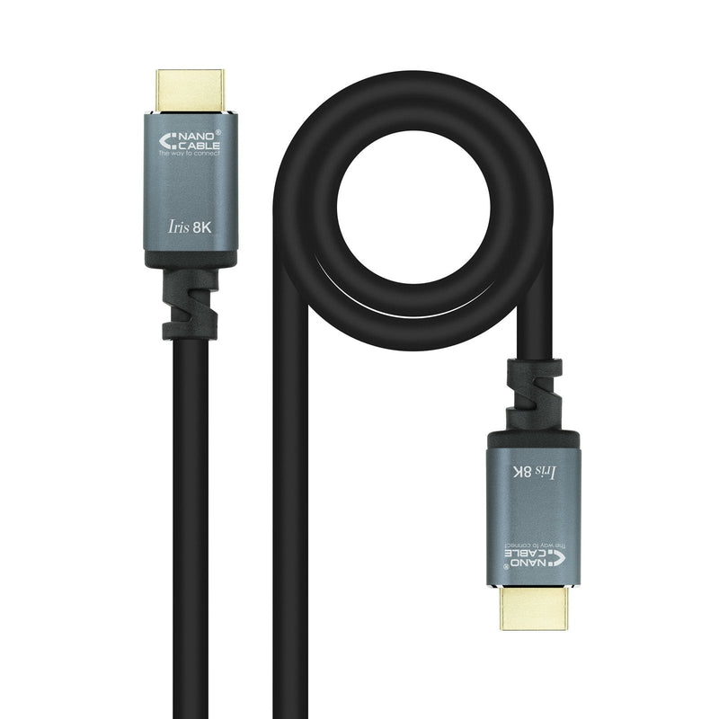Nanocable HDMI Cable 2.1 Iris 8K Male a HDMI 2.1 Iris 8K Male 2M - Black