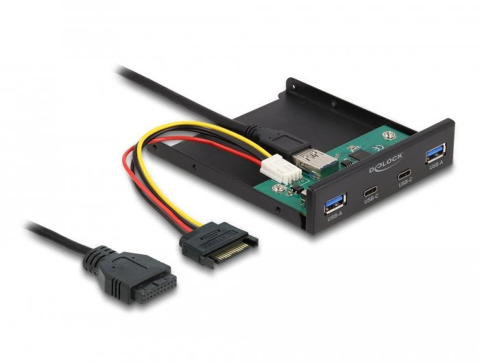 Delock 8.89CM 3.5PULGADAS USB 3.2 Gen 1 Front Panel 2 X USB Type-c + 2 X USB Type a