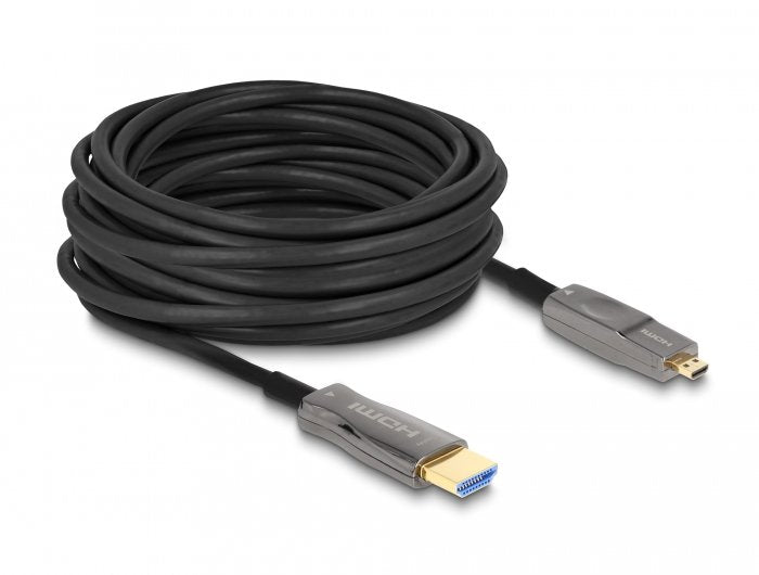 Delock 86007 HDMI Cable 20M HDMI Type a Standard HDMI Type D (micro) Black Grey