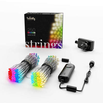 Twinkly Strings Cuerda Luces 250 RGB + W, Cable Transparent Plug Type F — image 1