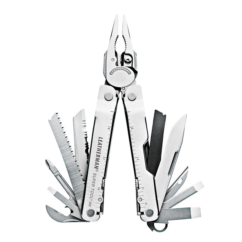 Leatherman Multiherramienta Super Tool 300 Steel Inoxidable, 19 Tools 831148