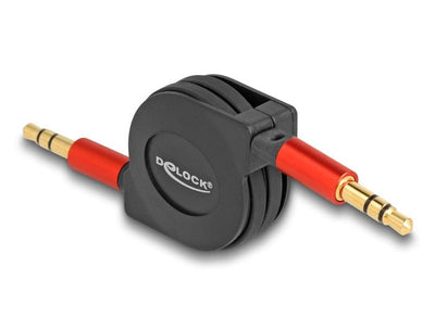 Delock 85369 Cable Retractable Audio With Connector Stereo 3,5MM And 3 Pines Male a Male 90CM — image 1